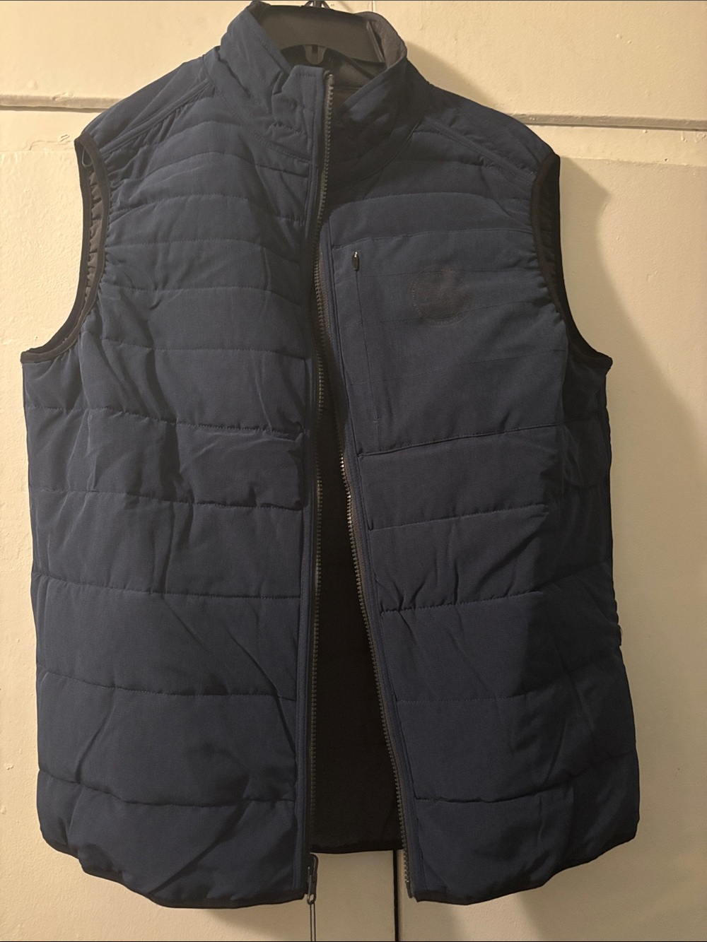 Men's Quilted Navy Puffer Vest - Lightweight Layering
